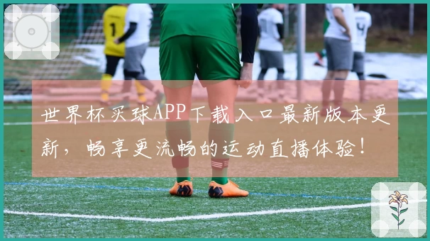 世界杯买球APP下载入口最新版本更新，畅享更流畅的运动直播体验！